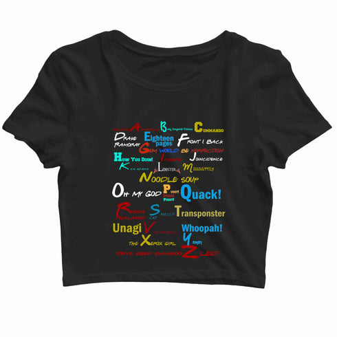 2 TV Series A-Z Custom Printed Graphic Design Crop Top T-Shirt for Women